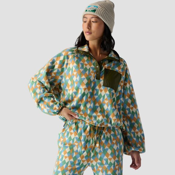 THE GREAT. Sweaters - The GREAT. Outdoors Excursion Pullover in Maple Wood Diamond Geo Small